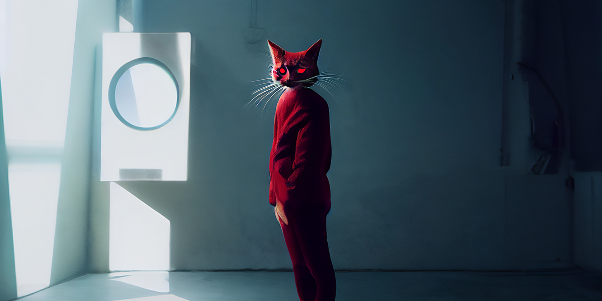 image from Red Cat Series, Abstract Character Development with Artificial Intelligence