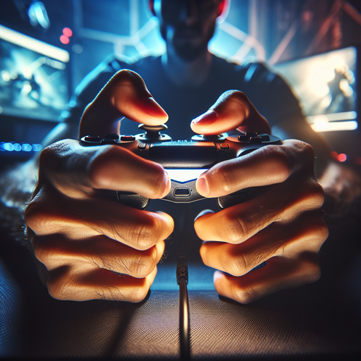 In the Zone: Hands of a Gamer Locked in Battle