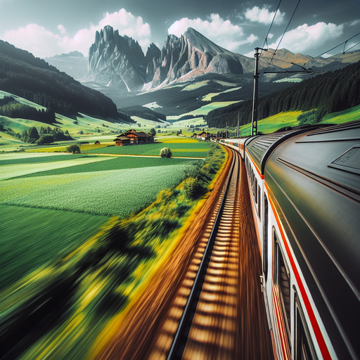 Chasing the Horizon: A Train Journey Through a Serene Valley