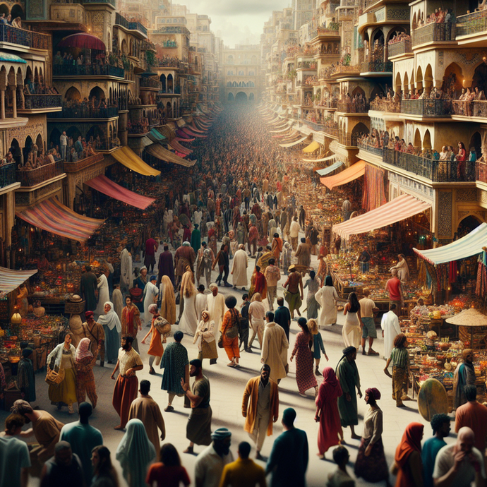 A Symphony of Colors and Sounds: Life in the Bustling Marketplace