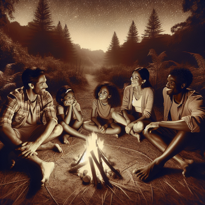 Campfire Tales Under a Starry Sky