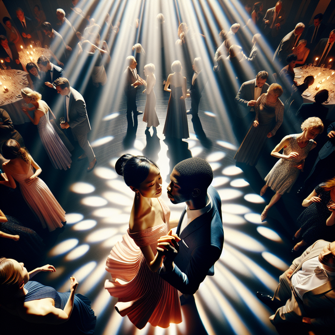 Love in the Spotlight: A Romantic Dance Under the Ballroom’s Glow