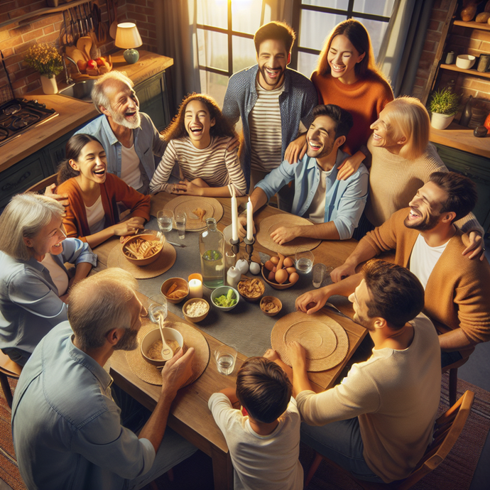 The Joy of Togetherness: A Family Meal Filled with Laughter and Love