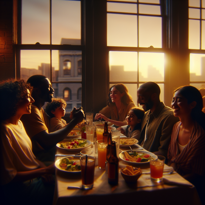 Golden Hour Togetherness: A Family’s Warm Dinner Ritual