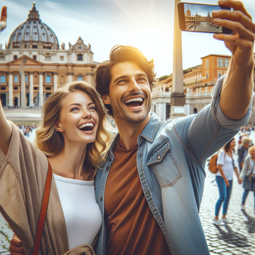 Love in Rome: Couple Captures a Moment of Joy at St. Peter’s Basilica