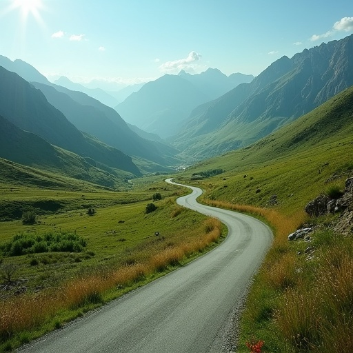 Serene Mountain Road Beckons with Promise