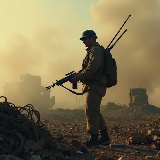 A Soldier’s Solitude in a War-Torn Landscape