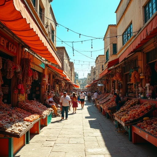 Immerse Yourself in the Vibrant Energy of a Bustling Marketplace