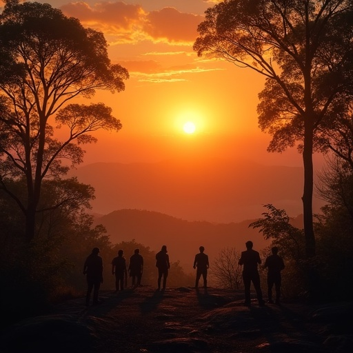 Silhouettes of Hope at Sunset