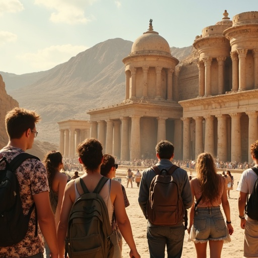 Awe-Inspiring Antiquity: Humans dwarfed by ancient grandeur