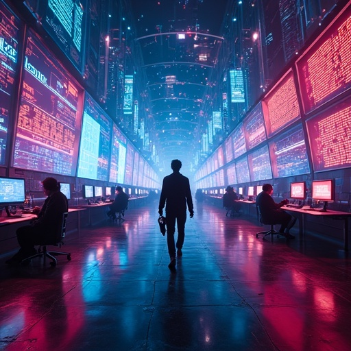 Lost in the Neon Labyrinth: A Cyberpunk Wanderer