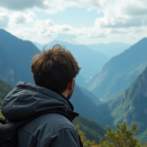 Contemplating the Peaks: A Moment of Peace Amidst the Mountains