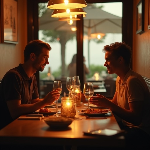 An Intimate Evening: A Glimpse into a Cozy Restaurant Scene