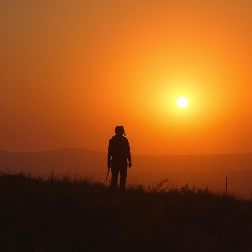 Silhouetted Against the Sunset: A Moment of Contemplation