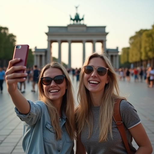 Sun-Kissed Smiles and a City Landmark