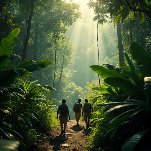 Sunlight Dappled Mystery: A Serene Walk Through the Forest