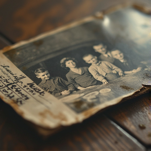 A Glimpse into the Past: A Faded Family Portrait