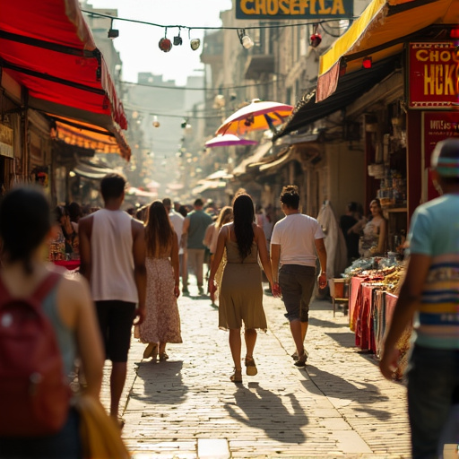 Life in Motion: A Vibrant Street Market Comes Alive