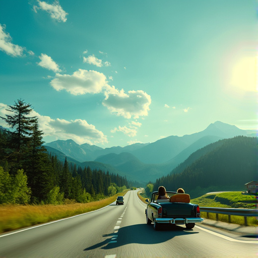 Sun-Kissed Highway: A Journey Through Tranquility