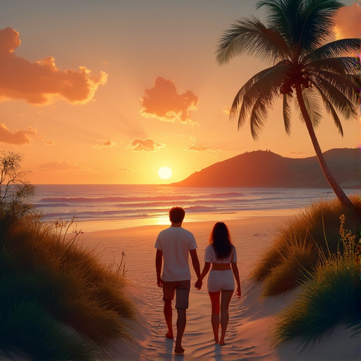 Sunset Romance on the Beach