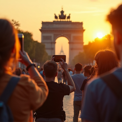 Sunset Smiles at the Arc de Triomphe