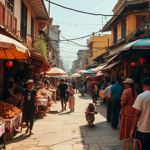 The Buzz of the Market: A Vibrant Street Scene