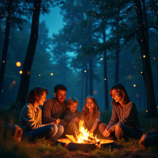 Campfire Glow: A Night of Warmth and Togetherness