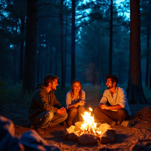 Campfire Tales: Friends, Laughter, and a Touch of Mystery