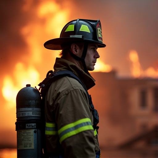 Firefighter’s Resolve in the Face of Flames