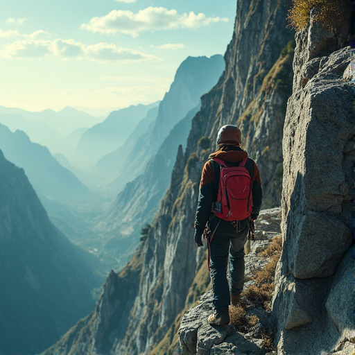 A Lone Hiker Contemplates the Vastness