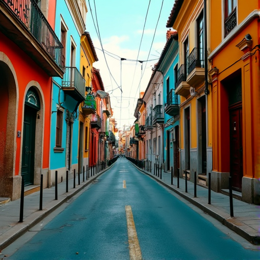 A Serene Stroll Through a Vibrant Cityscape