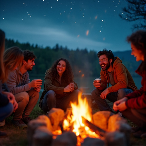 Campfire Magic Under a Starry Sky