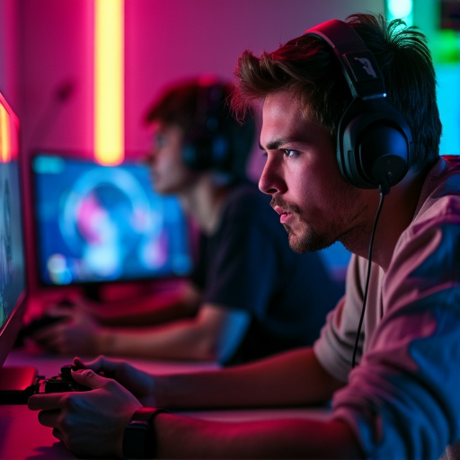 In the Zone: Gamer’s Intensity Under Dim Lights