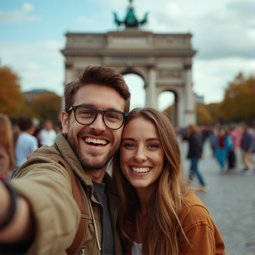 Love in the City of Lights: A Selfie Under the Parisian Arch