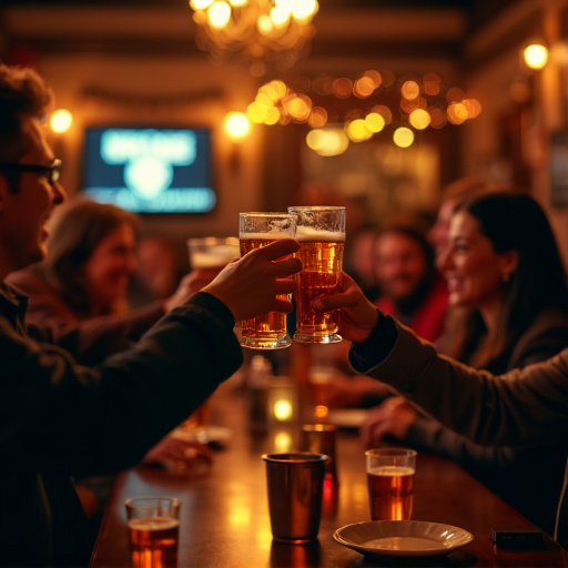 Cheers to Friendship: A Toast in the Warm Glow of a Pub