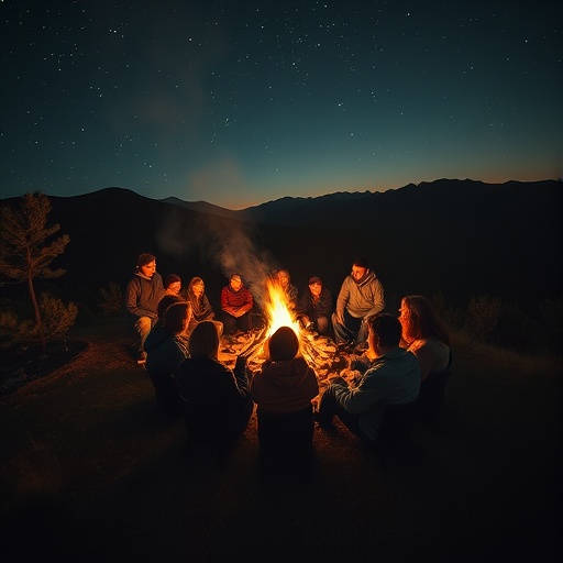 Campfire Tales Under a Starry Sky