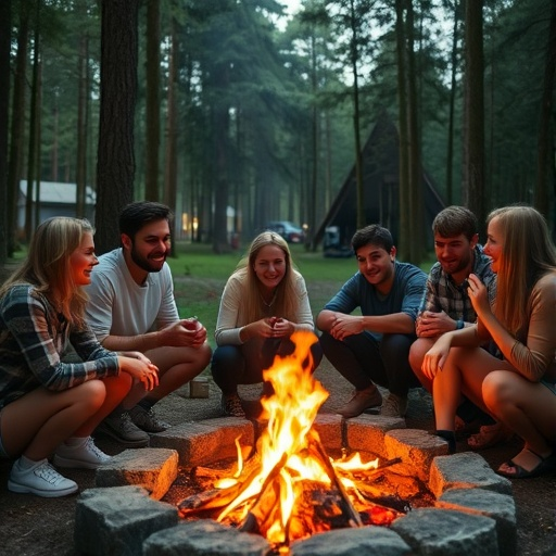 Campfire Companionship: A Night of Laughter and Warmth