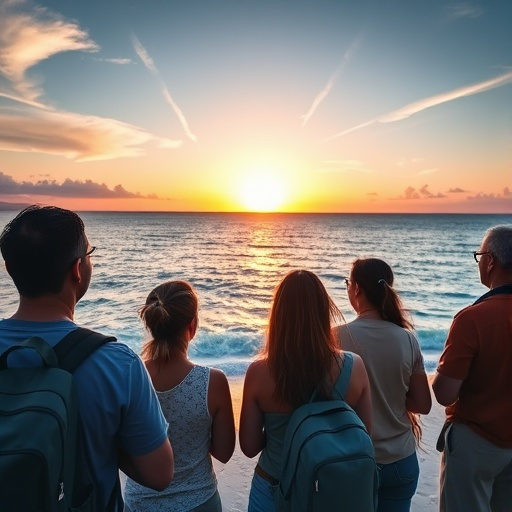 Silhouettes of Tranquility: A Sunset Moment