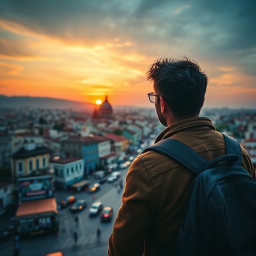 A Moment of Reflection at Sunset