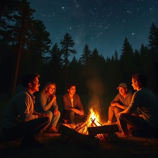 Campfire Nights: A Gathering of Friends Under the Stars