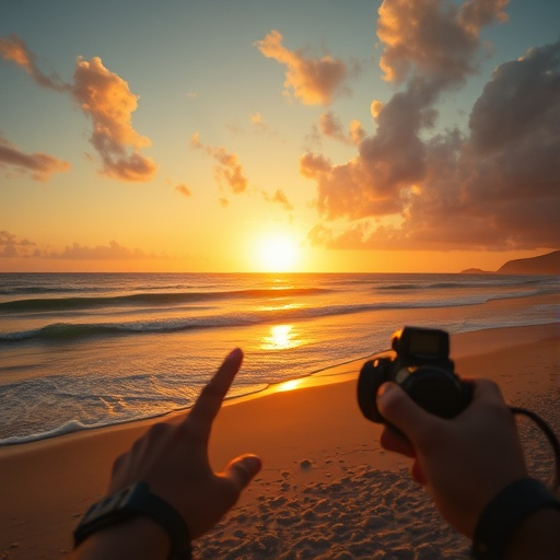 Capturing Tranquility: Sunset Hues Over the Ocean