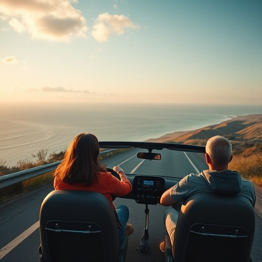 Serene Escape: A Couple’s Romantic Drive with Ocean Views