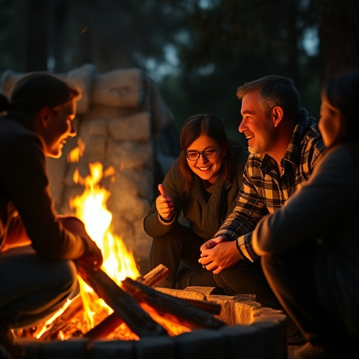 Campfire Companionship: A Warm and Friendly Gathering