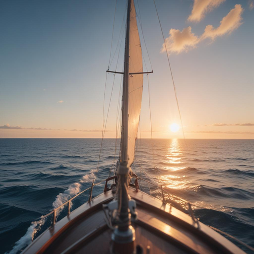 Sunset Sail: A Serene Escape into the Vastness