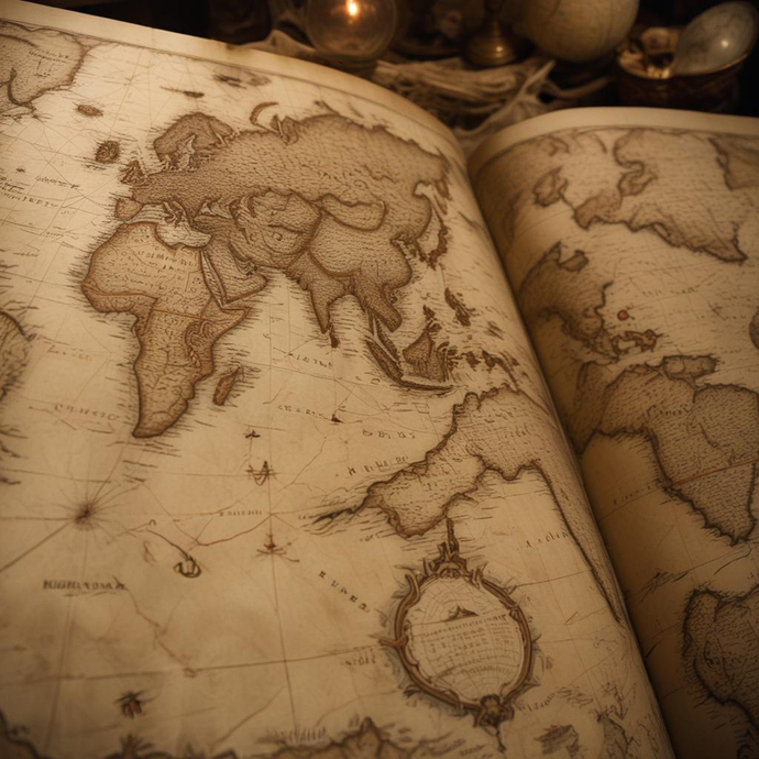 Uncharted Territories: A Vintage Map Beckons