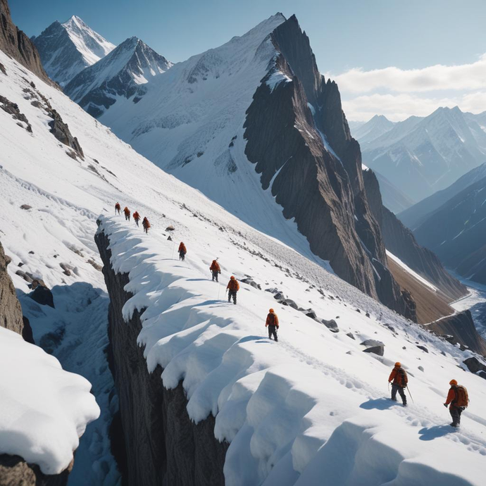 Tiny Hikers Conquer a Majestic Mountain Ridge