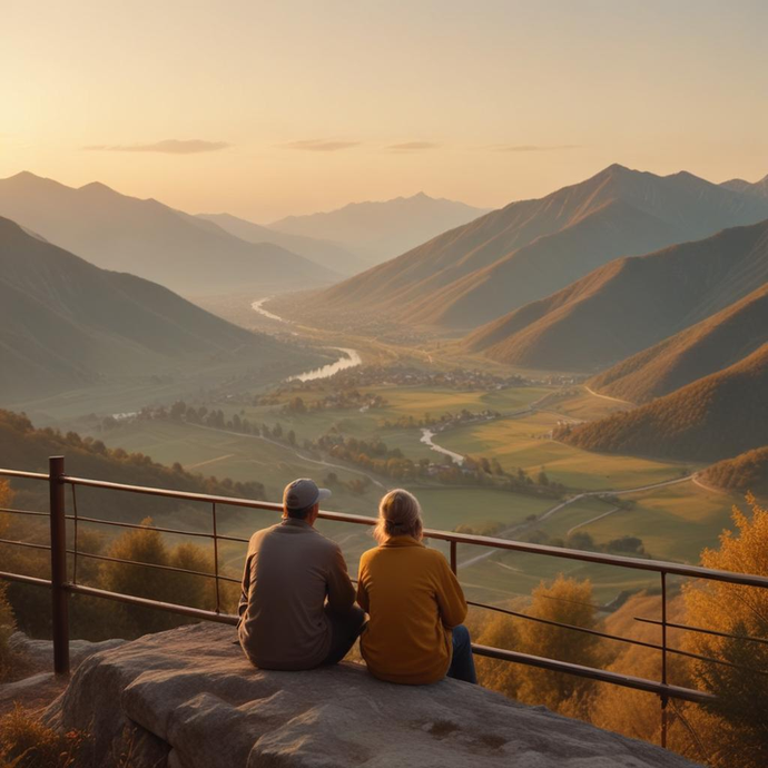 Sunset Romance on the Clifftop