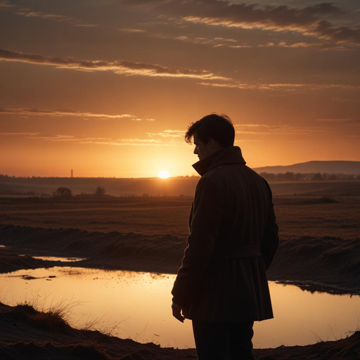 Silhouetted Against the Sunset, a Moment of Contemplation