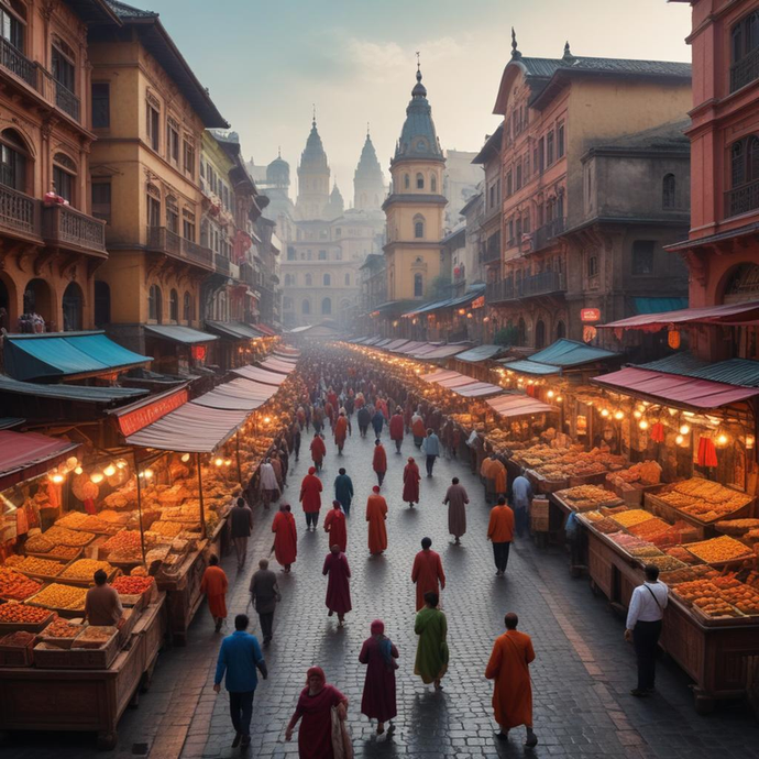 A Glimpse into the Heart of a Bustling European Market