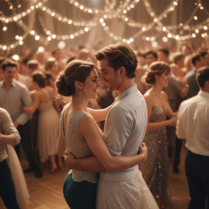 Lost in the Moment: A Couple’s Dance at a Festive Wedding